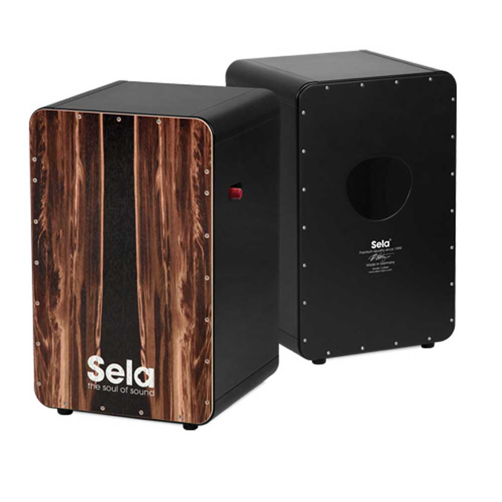 Sela SE-107 CaSela Black Pro Dark Groove Professional Snare Cajon w-snare on off mechanics