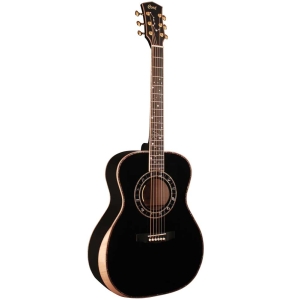 Cort Seven Stars Limited Trans Black Semi Acoustic Guitar w-case