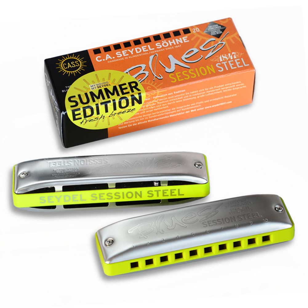 Seydel 10301G_S Blues Session Steel Summer Edition Diatonic Key G harmonica