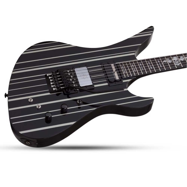 Schecter Synyster Gates Custom-S BLK SILV with Sustanic 1741 Electric Guitar 6 String