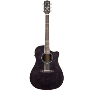 Fender T-Bucket 300CE - Trans Blk Flame Maple Semi Acoustic Guitar