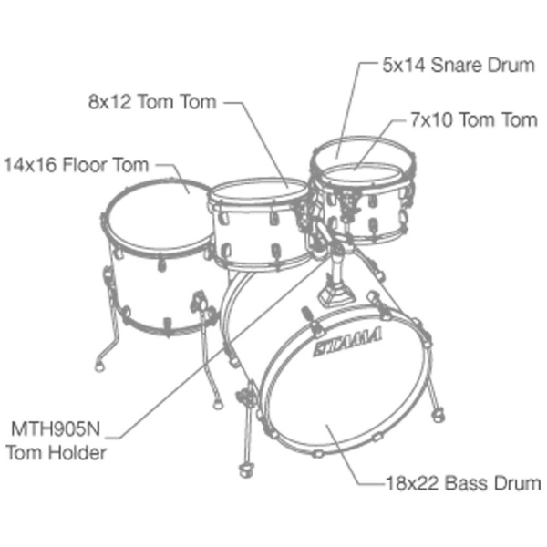 Tama Silverstar VD52KRS - BCB 5 Pcs Drum Kit